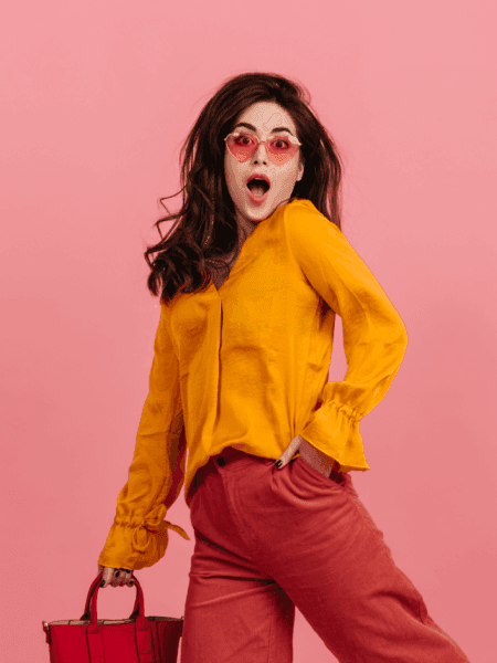 Mustard Satin Blouse with Wide Leg Trouser